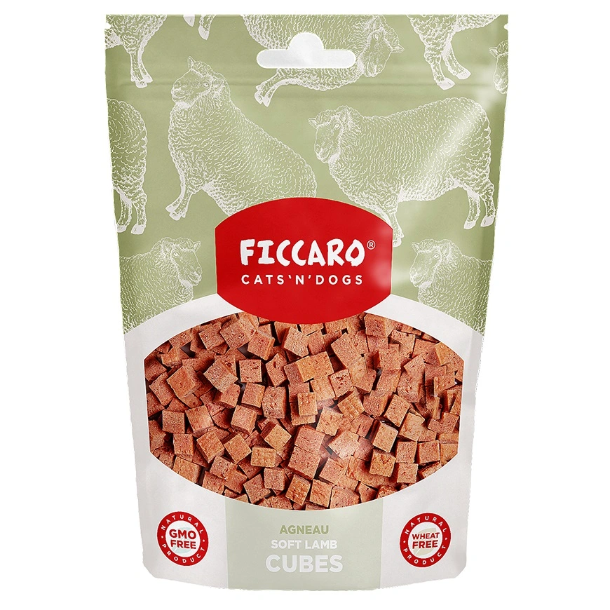 FICCARO Hundesnack Lam Soft Cubes - bløde tern af lam 100 g